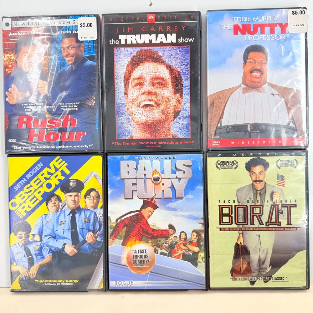 Rush Hour Borat Truman Show Comedy DVD Lot